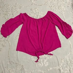 Women’s size L off the shoulder Top with tie front